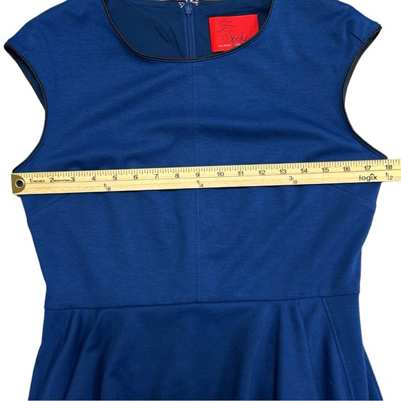 Z Spoke Zac Posen New York Lord & Taylor Women’s Cobalt Blue Peplum Dress ‎ Sz 8 - Picture 3 of 7